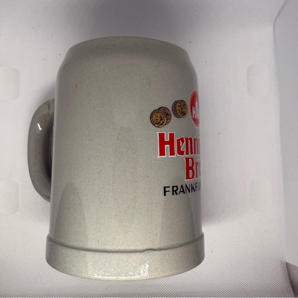 GERZ Henninger Brau Frankfurt-Main Beer Mug W GERMANY 0.5L  Stoneware Vintage - Picture 9 of 10